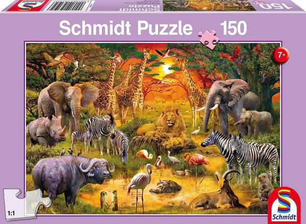 SCM56195 - 150 Piece Puzzle Animals of Africa - 1