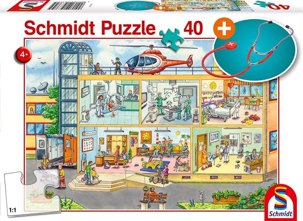 SCM56374 - 40 Piece Pediatric Hospital puzzle with stethoscope - 1