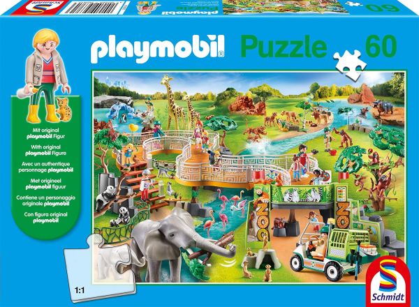 SCM56381 - Playmobil Zoo Puzzle 60 pieces with figure - 1