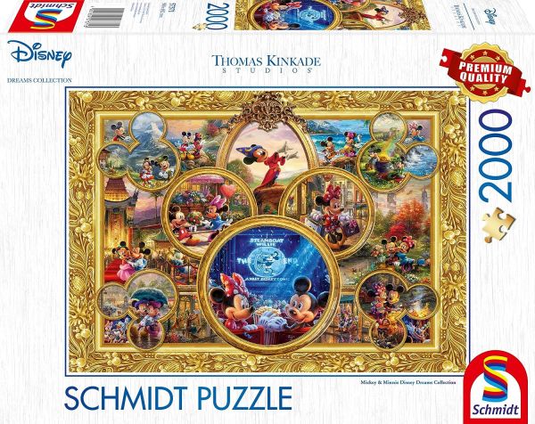 SCM57371 - Thomas Kinkade 2000 pieces puzzle - Mickey and Minnie - 1