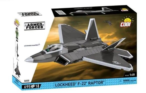 COB5855 - LOCKHEED F-22 Raptor Military Aircraft – 695 Parts - 1