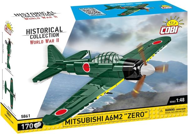 COB5861 - MITSUBISHI A6M2 Zero military aircraft - 170 pieces - 1