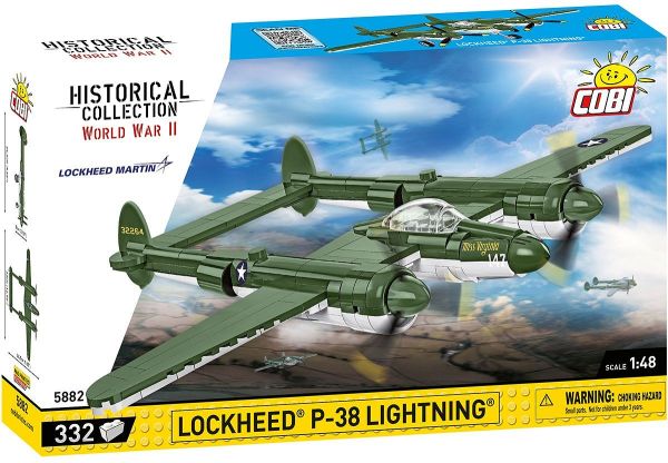 COB5882 - Military Aircraft Lockheed P-38 Lightning - 332 Pieces - 1