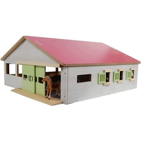 KID610271 - Stable with 3 boxes and indoor arena 62x54x26.5cm - 1