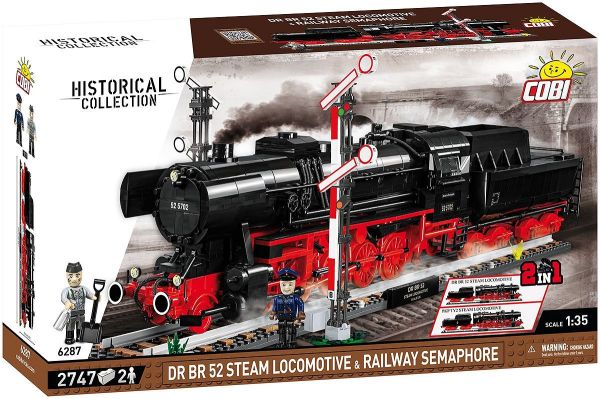 COB6287 - DR BR 52 steam locomotive and railway semaphore - 2747 Parts - 1