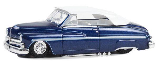 GREEN63050-B - MERCURY Eight Chopped Top convertible 1950 Blue and white from the CALIFORNIA LOWRIDERS serie in blister pack - 1