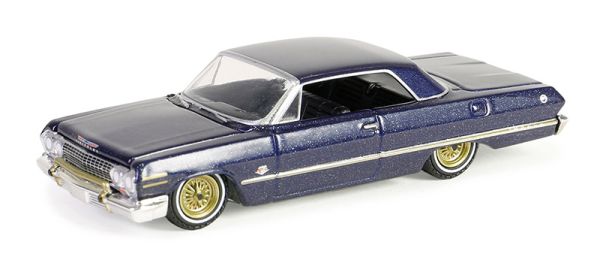 GREEN63060-C - 1963 CHEVROLET Impala blue CALIFORNIA LOWRIDERS in blister pack - 1