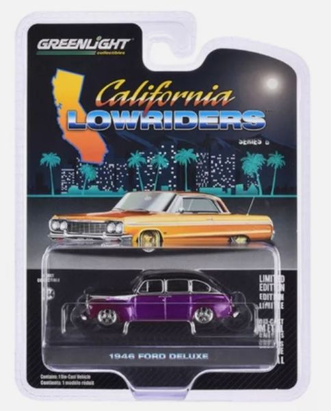 GREEN63070-A - FORD Deluxe 1946 purple from CALIFORNIA LOWRIDERS series in blister pack - 1