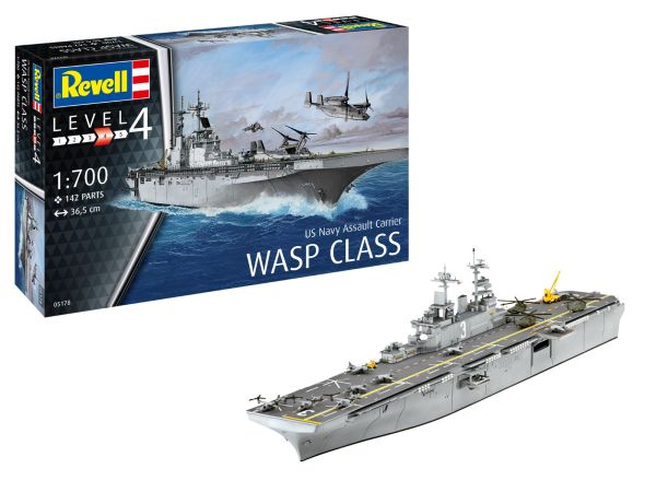 REV65178 - Assault Carrier USS WASP CLASS with paint to assemble - 1