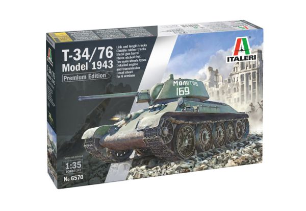 ITA6570 - Tank T-34/76 Mod.43 to be assembled and painted - 1