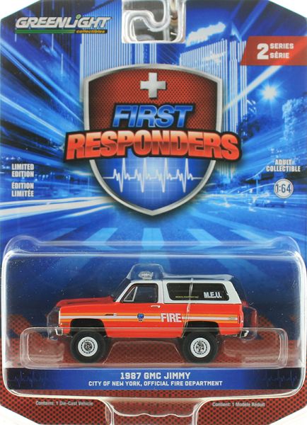 GREEN67060-A - GMC Jimmy 1987 - New York Fire Department from the FIRST RESPONDERS series in blister pack - 1