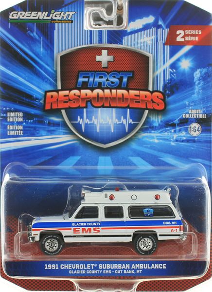 GREEN67060-B - CHEVROLET Suburban 1991 Montana Ambulance from the FIRST RESPONDERS series, blister-packed - 1