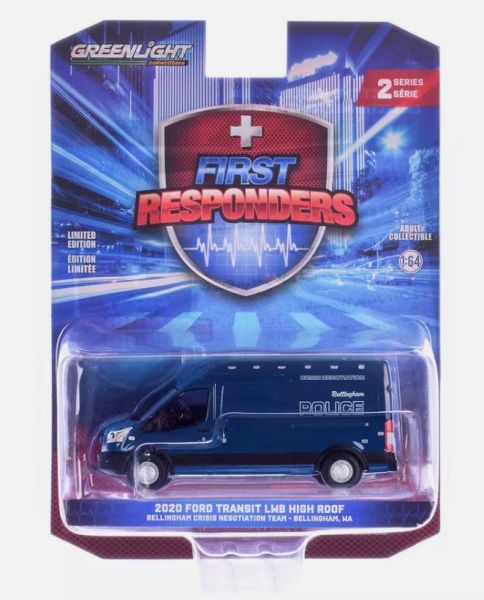 GREEN67060-D - FORD Transit LWB 2020 Police Washington from the FIRST RESPONDERS series in blister packs - 1