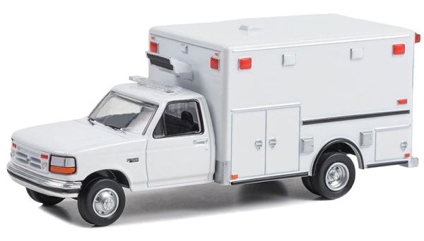 GREEN67061 - FORD F-350 Ambualnce 1992 White in blister pack - 1