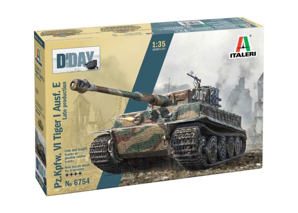 ITA6754 - Tank Pz.Kpfw. VI Tiger I Ausf.E – 80th Anniversary D-DAY to assemble and paint - 1