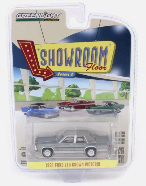 GREEN68060-F - FORD LTD Crown Victoria 1991 grey from the SHOWROOM FLOOR series in blister packs - 1