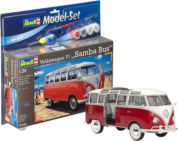 REV67399 - Model set VOLKSWAGEN T1 Samba bus with painting to assemble - 1