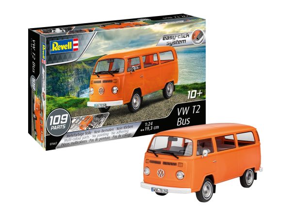 REV67667 - Model Set VOLKSWAGEN T2 Orange bus to assemble and paint - 1