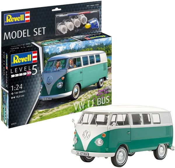 REV67675 - Model set VOLKSWAGEN T1 Bus to assemble with painting - 1