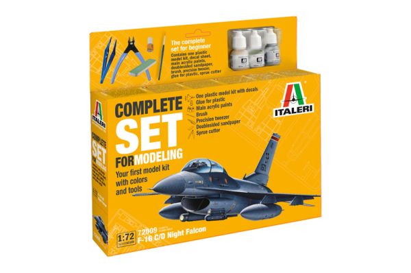 ITA72009 - F-16 C/D Night Falcon starter kit to assemble and paint - 1