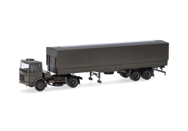 HER747080 - MAN F8 4x2 with 2-axle tarpaulin trailer German army - 1