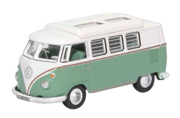 OXF76VWS002 - VOLKSWAGEN Type 1 Samba bus turquoise blue and white - 1