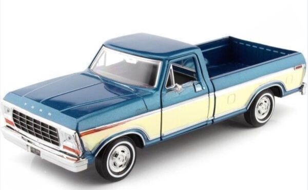 MMX79346BLEU - FORD F-150 Custom 1979 blue and beige - 1