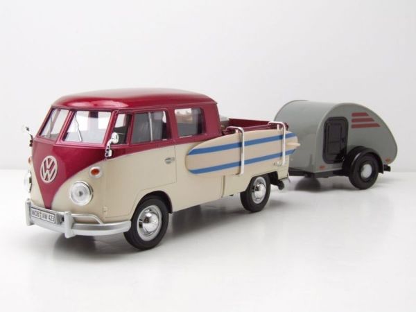 MMX79673 - VOLKSWAGEN Type 2 Pick-up with caravan and surfboard - 1