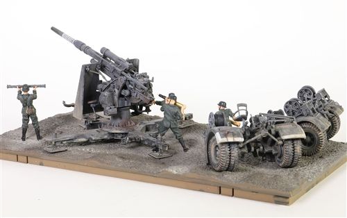 FOV801008A - KRUPP FLAK 36 Towing station with gun FLAK ROHR 36 and SD.202 German Army - Stalingrad USSR 1943 - 1