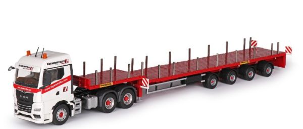 CON80194/0 - MAN TGX GM 6x4 with FAYMONVILLE TELEMAX 4-axle flatbed - 1