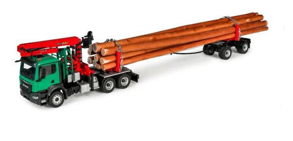 CON81179/01 - MAN TGS NN 6x4 with log trailer and unloading crane - 1