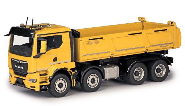 CON81255/03 - MAN TGS TN 8x4 straight truck with yellow Meiller Trigenius D421 tipper - 1