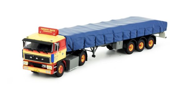 TEK81417 - DAF 2800 4x2 with flatbed and 3-axle tarpaulin load Torben RAFN - 1