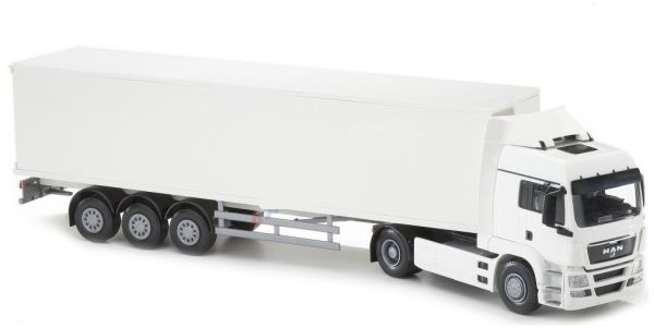 EMEK82092 - MAN TGS LX 4x2 with white 3 axle trailer - 1