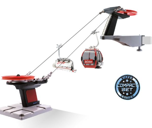 JC83296 - Black and red lift with 1 chairlift and 1 gondola - 1