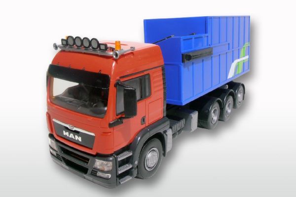 EMEK83895 - MAN TGS LX red carrier 8x4 with waste container - 1