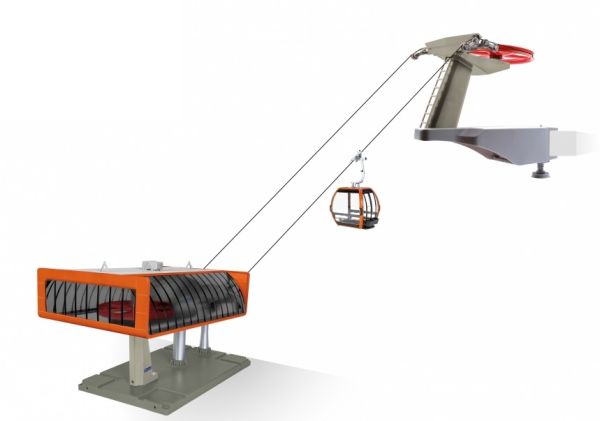 JC84380 - Orange and grey gondola lift - 1