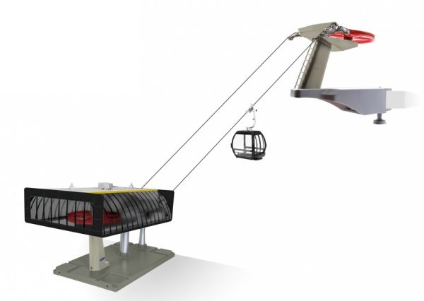 JC84383 - Ski lift with gondola lift Black and yellow - 1