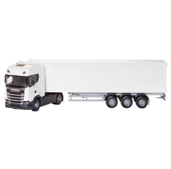 EMEK86002 - SCANIA S410 4x2 white with 3-axle trailer - 1