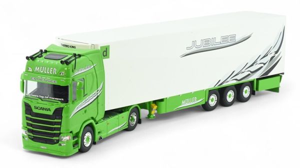 TEK86267 - SCANIA S Highline 4x2 with fridge trailer 3 MULLER axles 100years - 1