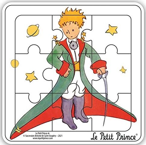 MGM865007-B - Wooden frame puzzle 9 pieces THE LITTLE PRINCE with his sword - 1