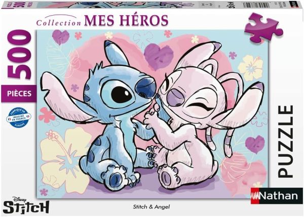 NAT873227 - 500 Piece Puzzle DISNEY Stitch and Angel - 1