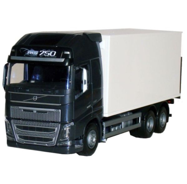 EMEK89113 - VOLVO FH16 6x4 black with body and tailgate - 1