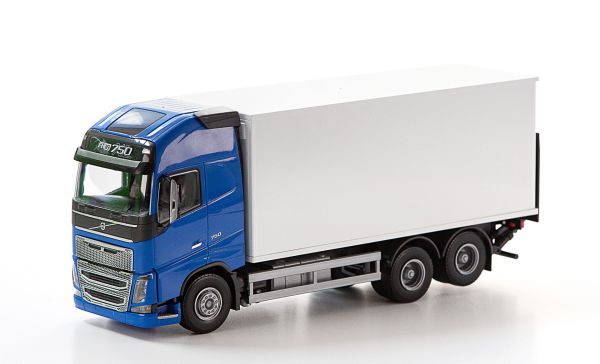 EMEK89114 - VOLVO FH16 6x4 blue with body and tailgate - 1