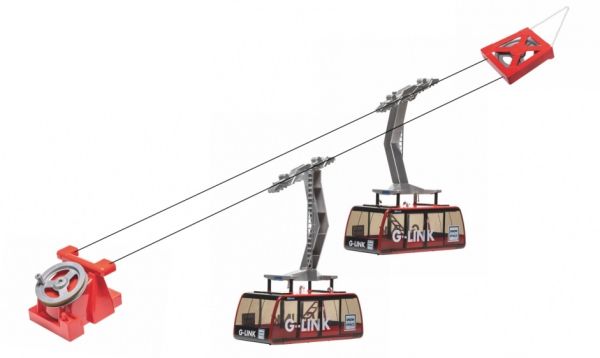 JC89292 - Manual gondola lift with 2 red gondolas - G-LINK - 1