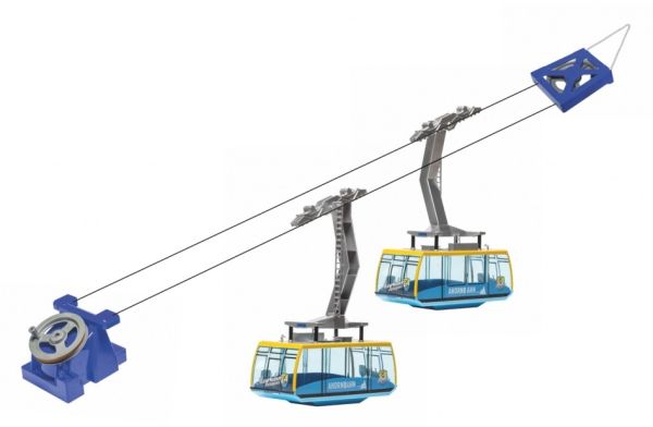 JC89295 - Manual lift with 2 blue and yellow gondolas - AHORNBAHN - 1