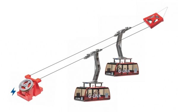 JC89392 - Electric cable car with 2 gondolas in red and black - G-LINK - 1