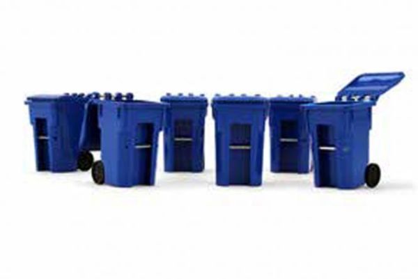 FIGE90-0518 - Set of 6 blue dustbins - 1