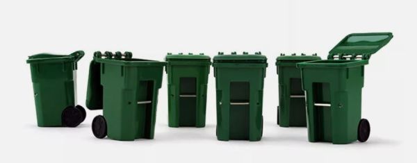 FIGE90-0519 - Set of 6 green waste bins - 1