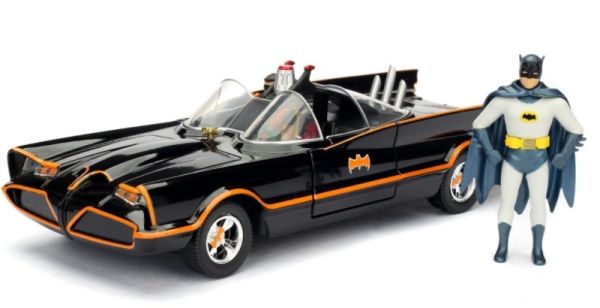 JAD98259 - Classic 1966 BATMOBILE with BATMAN and ROBIN figure - 1